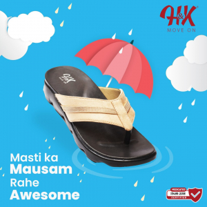 Ab Barish Se Gabrana nhi hai!!Enjoy the the rain as we have manufactured our collection with a waterproof lining and advanced sole for your comfort. To shop from the wide range of our trendy lightweight medicated slippers is available in different colors, designs and style, so grab your favorite pair and Move On! Shop Now: https://hnkofficial.com/ WhatsApp Us: +92 317 2125257 #hnk #hnkofficial #comfortableslippers #comfort #washnwear #washandwear #waterresistant #trendy #soletechnolgy #memoryfoam #acupressure #waterproof #LongLive #medicated #medicatedslippers #medicated #monsoon #Monsoon2022 #rain